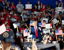 Trump eligió como escenario el condado de Macomb, área en la que el motor da de comer a miles de familias y en la que tienen presencia las tres grandes automotrices estadounidenses. EFE / D. CHERY