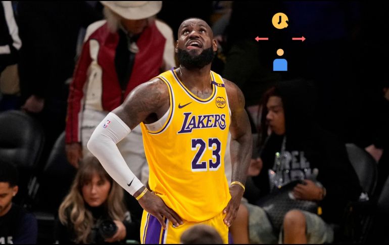LeBron James de los Lakers de Los Ángeles durante los últimos segundos de la derrota ante los Timberwolves de Minnesota. AP / Mark J. Terrill