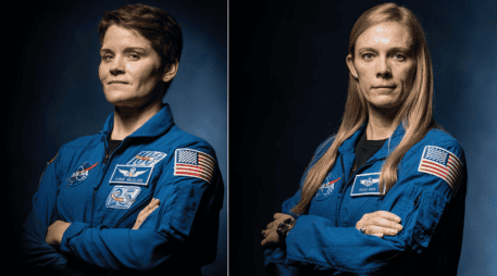 Las astronautas Anne McClain y Nichole Ayers protagonizaron la quinta caminata espacial totalmente femenina. EFE/ NASA