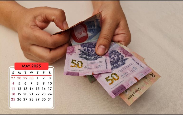 Todo pago se debe retirar después de que les deposite, según la fecha del calendario oficial. En mayo, las fechas de pago todavía no se dan a conocer. ESPECIAL / CANVA