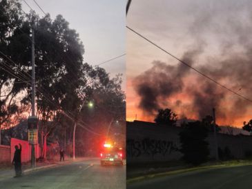 Diversas unidades de Protección Civil y Bomberos del municipio acudieron al predio. EL INFORMADOR/ R. BOBADILLA.