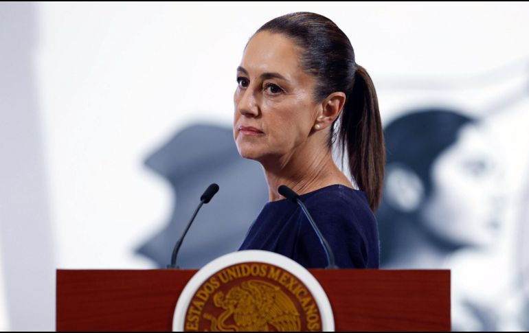 Sheinbaum pidió a la FGR que informe sobre los presuntos vínculos con un cartel del narcotráfico del alcalde del municipio de Teuchitlán, estado de Jalisco, detenido este fin de semana. EFE / S. Gutiérrez