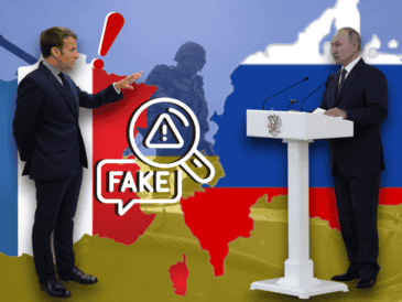 Francia acusa a Rusia de una campaña de desinformación contra Ucrania y sus aliados. ARCHIVO/EFE/S. Mahe/EFE/M.Klimentyev/EFE/R. Pilipey/CANVA.