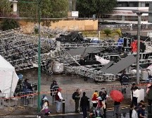 El accidentes ocurrió dentro del área reservada para el escenario. SUN/V. Rosas