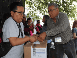 Todo el material fue trasladado bajo resguardo de la Guardia Nacional desde la XV Zona Militar hasta las instalaciones del consejo distrital. ESPECIAL