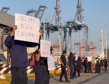 La Administración del Sistema Portuario Nacional Manzanillo informó que a partir de las 6:30 horas de hoy, recibieron un reporte sobre una manifestación pacífica en los accesos y salidas de nuestro recinto. CORTESÍA.