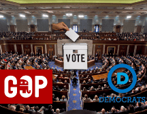 Los republicanos analizan en el Congreso el polémico plan de rebajas de impuestos de Trump. ARCHIVO/EFE/JL. Scalzo/CANVA.