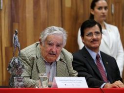 Mujica Cordano también agradeció a México por solidarizarse con los uruguayos y los pueblos que vivieron las dictaduras del Cono Sur y la Revolución Cubana. CORTESÍA/ UdeG.