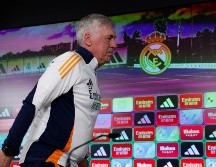 Carlo Ancelotti dijo que respetará el escudo del Madrid hasta el último día de su gestión. EFE/J. Lizón