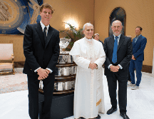 León XIV, el primer papa estadounidense, es un ávido jugador y fanático del tenis y había dicho a principios de esta semana que estaría dispuesto a participar en un partido benéfico cuando un periodista lo sugirió. EFE / ESPECIAL, Vatican Media