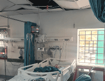 Daños en una de las salas del Hospital Indonesio tras los ataques del Ejército de Israel que han causado la muerte a un centenar de palestinos en la Franja de Gaza. EFE / A. Awad