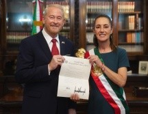 Johnson aseguró que seguirá trabajando con la Presidenta Claudia Sheinbaum en la seguridad de ambas naciones. EFE/Presidencia de México