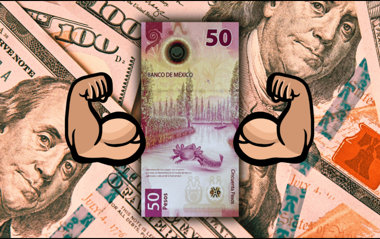 La apreciación del peso fue consecuencia del debilitamiento generalizado del dólar estadounidense que cayó 1.72% en la semana. ESPECIAL / CANVA