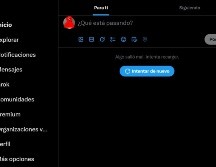 Desde hace unos minutos, la red social X se encuentra caída. ESPECIAL