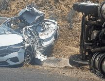 El percance fue entre un vehículo pesado tipo torton, un Chevrolet Aveo y con una Pickup Ranger. ESPECIAL