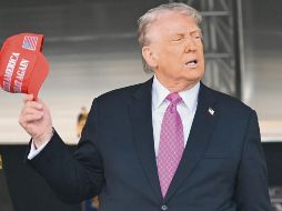 Donald Trump. El presidente presumió la fortaleza militar de la Unión Americana. AFP/S. Loeb