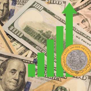 Peso mexicano logra ligera ganancia al final de la jornada