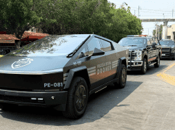 Las Cybertruck, señaló, forman parte de la adquisición de alrededor de 700 vehículos que serán comprados para equipar a la Policía Estatal y las policías municipales. ESPECIAL/Secretaría de Seguridad del Estado