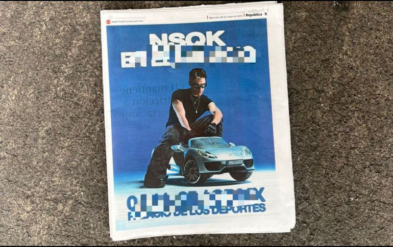 El artista publicó en sus redes sociales el diseño de una contraportada de un periódico nacional, donde se podía ver en toda la página el póster que anunciaba su próximo concierto en la ciudad. X/ @nsqkk