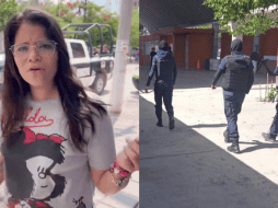 En un segundo video, una integrante del equipo de Flora Leal muestra al coordinador de campaña subido en una patrulla. X / @LuisaAlcalde