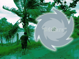 La circulación de la tormenta tropical 