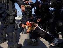 Mientras tanto, las protestas que se llevan a cabo en Los Ángeles en contra de las redadas de inmigración también se han propagado a Atlanta y la última de ellas terminó con varias detenciones. EFE/ A. DINNER