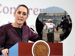 Los detenidos están en contacto con los consulados de México en territorio estadounidense, refirió la Mandataria. EFE/C. BREHMAN / J. MÉNDEZ