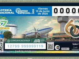 El Sorteo Especial 300 reconoció a a Aeropuertos y Servicios Auxiliares en su 60 aniversario. X/lotenal
