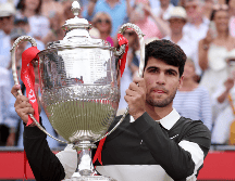 Alcaraz tiene dos Queen's, en 2023 y 2025 y dos Wimbledon, 2023 y 2024. EFE/A. RAIN