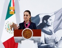 La mandataria mexicana reafirmó también la postura de México ante el conflicto en Oriente Medio y señaló que seguirá reconociendo a dos estados: el Palestino y el de Israel. EFE/S. Gutiérrez