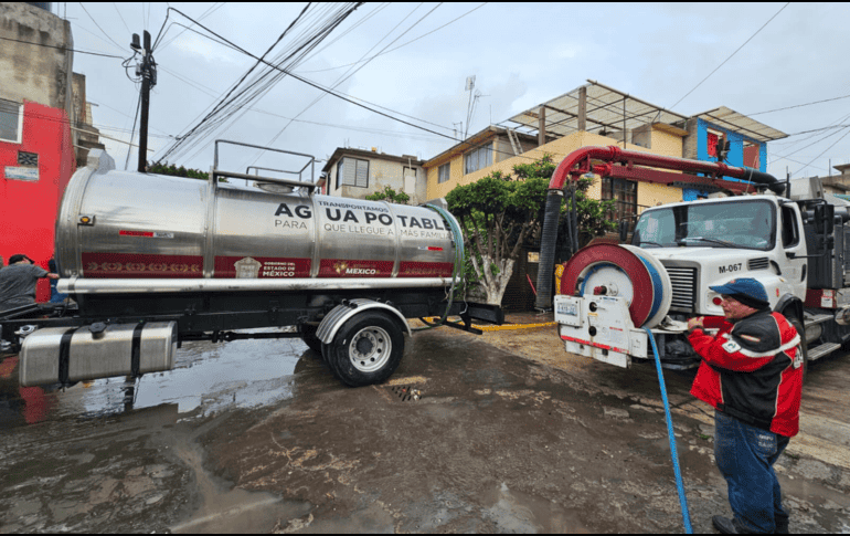 El  presidente municipal de Naucalpan, Isaac Montoya, señaló que se registraron hasta 50 milímetros de lluvia en la parte alta de la Presa Los Cuartos. CORTESÍA/ Gobierno del Estado de México.
