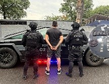 El detenido fue puesto a disposición de un agente del Ministerio Público del Estado. ESPECIAL / Secretaría de Seguridad del Estado