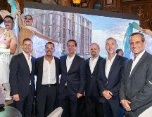 Diego Igareda, Yamil Pérez, Fernando Amescua, José Luis Cadena, Jaime Flores y Franco Guerra durante el lanzamiento de Vía Sentera, un desarrollo de KIVA. GENTE BIEN JALISCO / Jorge Soltero