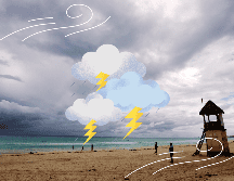 Las condiciones descritas para Puerto Vallarta están siendo originadas por una zona de baja presión con probabilidad para desarrollo ciclónico al sur del golfo de Tehuantepec. EFE / ARCHIVO