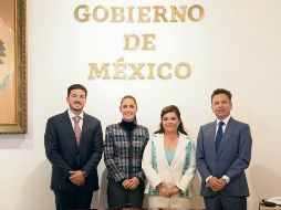 Samuel García, Claudia Sheinbaum, Clara Brugada y Pablo Lemus se reunieron en la Ciudad de México para analizar la organización del Mundial. EL UNIVERSAL