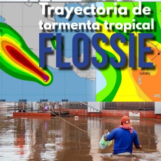 Esta es la trayectoria de la tormenta tropical Flossie