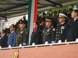 Claudia Sheinbaum agradeció a los elementos de la Guardia Nacional a nombre de la patria por su valentía. ESPECIAL.