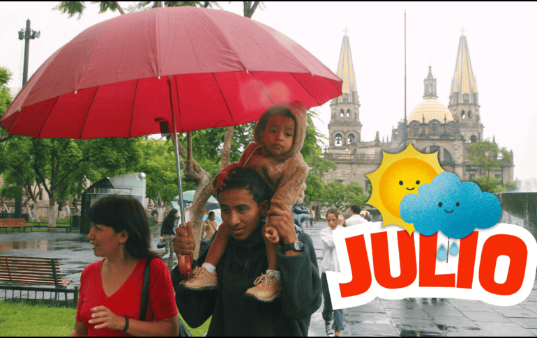 Julio será un mes de mucha lluvia al inicio, pero poco a poco irá disminuyendo. EL INFORMADOR / ARCHIVO