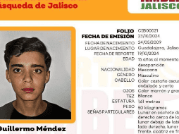 Además de Guillermo, en Jalisco todavía hay —al menos— mil 250 menores de edad entre los 0 y los 17 años, que aún faltan por localizar, de acuerdo con datos del Registro Nacional de Personas Desaparecidas o No Localizadas. CORTESÍA / Alerta Amber Jalisco.