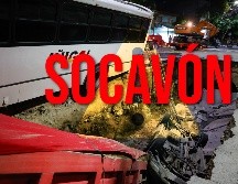 Publican en redes sociales un video con el momento exacto de la formación del socavón en El Bethel. EL INFORMADOR / ARCHIVO