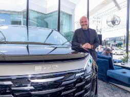 Jorge Vallejo, director general BYD México, durante el lanzamiento de la nueva mini van BYD M9. GENTE BIEN JALISCO / A. Rodríguez