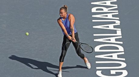 Aryna Sabalenka se mostró ante el público tapatío en 2021 y 2022; hoy es favorita en Wimbledon. AFP/M. Stockman