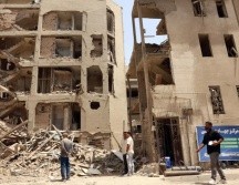 Imagen del 26 de junio de 2025 de un edificio dañado por un bombardeo israelí en Teherán. EFE/EPA/A. Taherkenareh