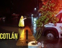 Una fuerte lluvia inundó distintos puntos de los municipios de Ocotlán y Jamay. ESPECIAL / FACEBOOK Deysi Angel Hernández