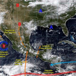 Monzón y onda tropical provocarán lluvias en gran parte de México esta semana