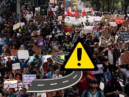 A través de las redes sociales del C5, el SSC y el Centro de Orientación Vial se darán a conocer qué calles se verán afectadas por la presencia de manifestantes en la Ciudad de México. SUN / ARCHIVO