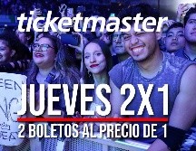 Revisa la lista de TODOS los conciertos que están al 2x1 en Ticketmaster hoy jueves 10 de julio. EL INFORMADOR / ARCHIVO