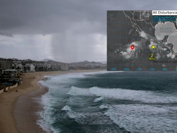 "Gil" tiene vientos máximos sostenidos de 72 kilómetros/hora y se mueve en dirección oeste a 24 km/h. ESPECIAL / EFE y CANVA