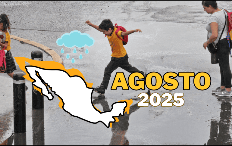 Agosto comienza y las lluvias continuarán, donde en ciertos estados lloverá menos. EL INFORMADOR/ ARCHIVO