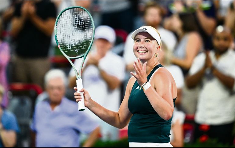 Tauson se convirtió en la primera jugadora de su país en llegar a estas instancia en un WTA 1000. AFP